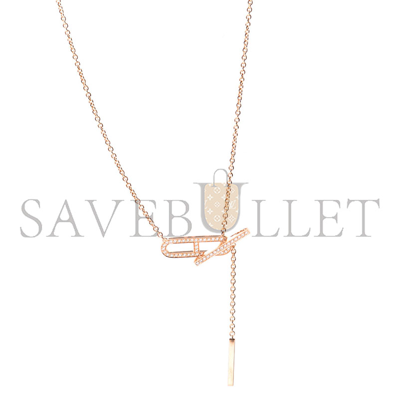HERMÈS 18K ROSE GOLD DIAMOND PM EVER CHAINE D